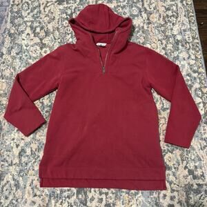Athleta Retroplush Tunic Hoodie- XS- Burgundy